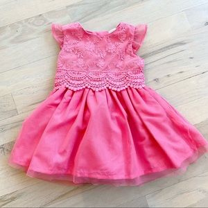Carter’s Lace and Tulle Coral Dress